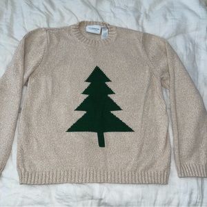 Liz Claiborne Christmas tree petite sweater